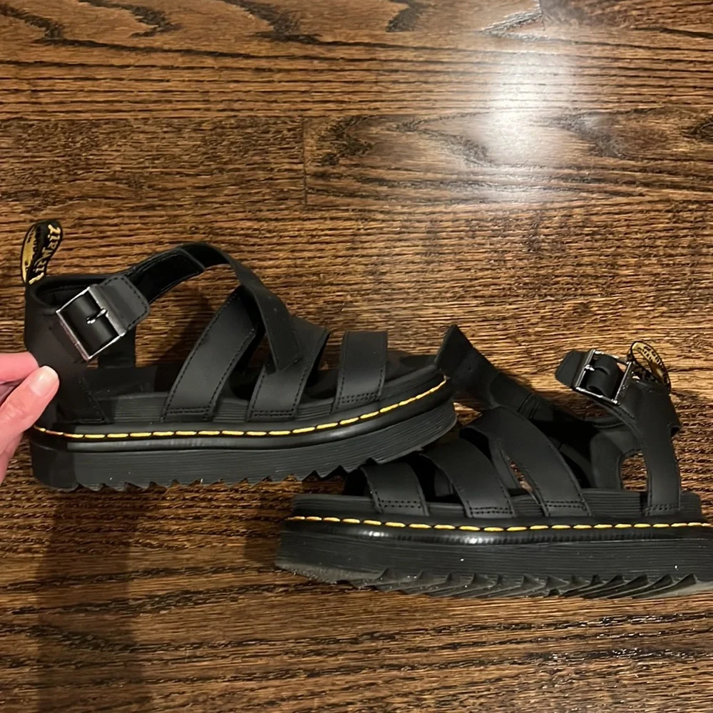 Dr Martens Blaire stewpot sandal in black 6 - Picture 14 of 16